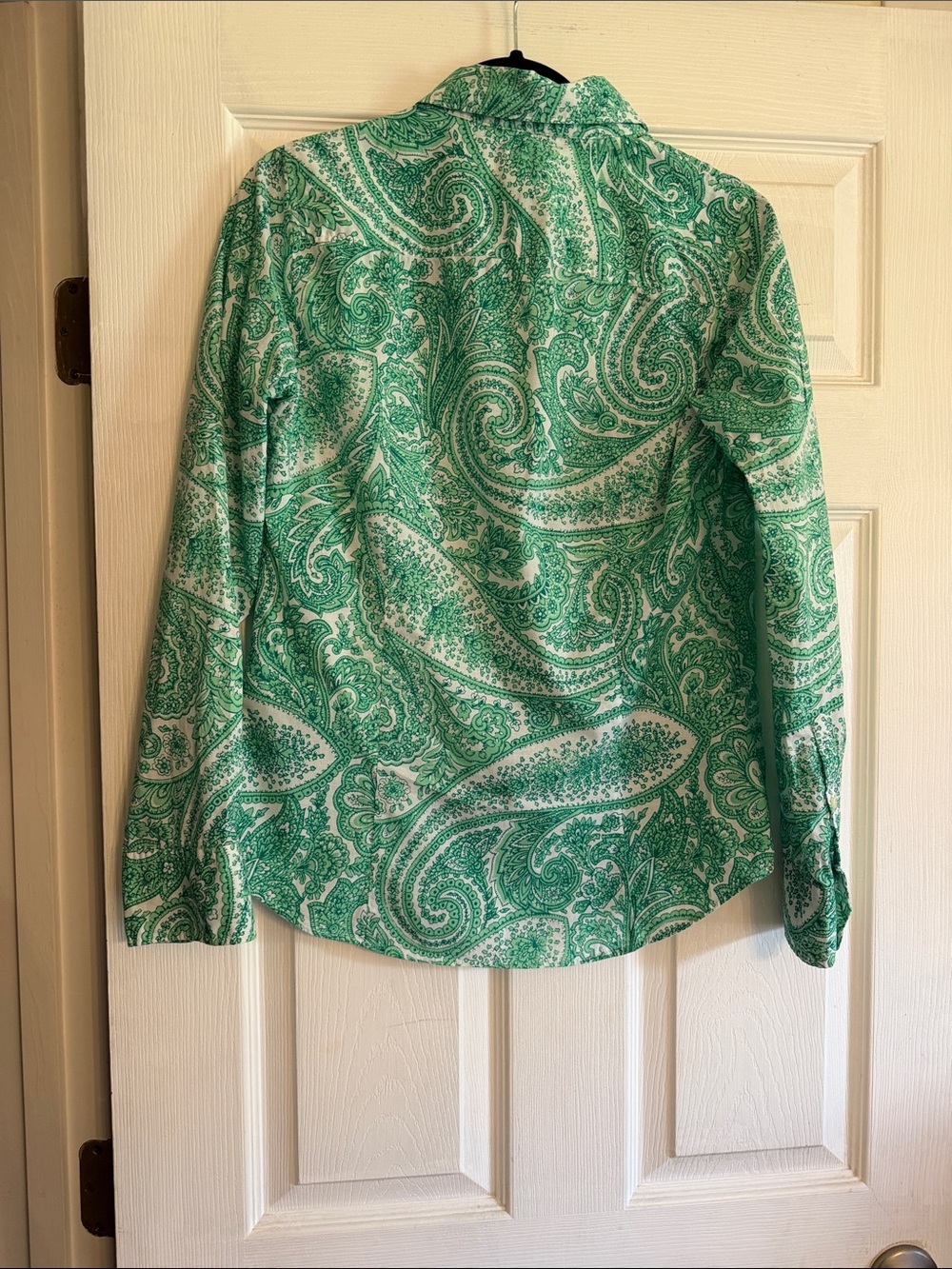 J. Crew Factory Green Paisley Button-Down Shirt S - Picture 4 of 4